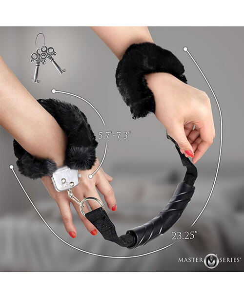 furry handcuffs black