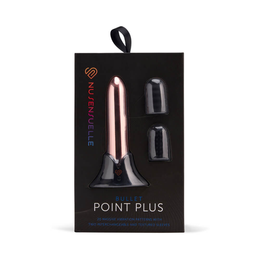 Point Plus 20 Function Bullet Vibrator with Sleeves Honey Vibes Point Plus 20 Function Bullet Vibrator with Sleeves Honey Vibes